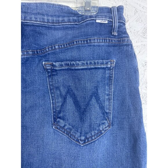 Mother The Pencil Pusher Women's 33 Denim Midi Jean Skirt Blue - Picture 5 of 10